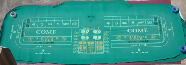  Caesars Palace Casino Las Vegas authentic Craps Layout 14' table Felt for sale 