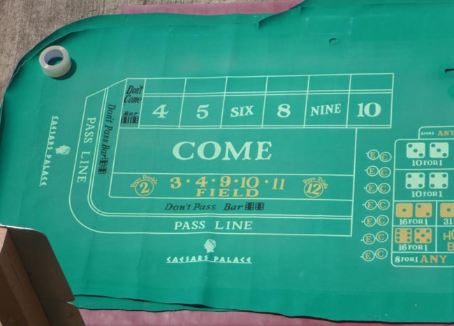  Caesars Palace Casino Las Vegas authentic Craps Layout 14' table Felt for sale 