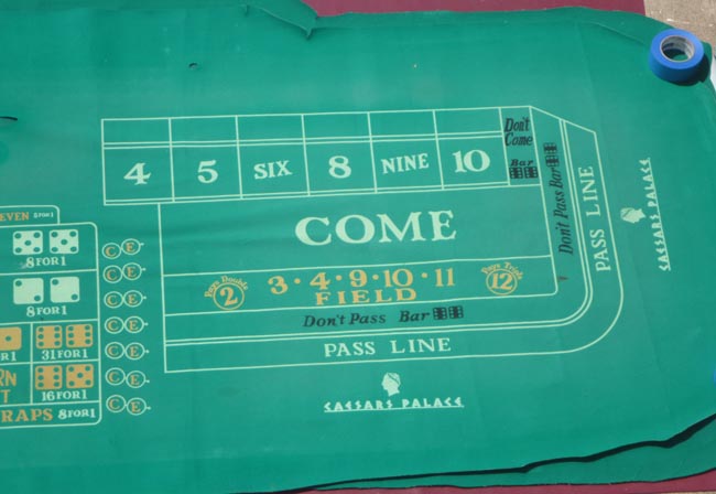  Caesars Palace Casino Las Vegas authentic Craps Layout 14' table Felt for sale 