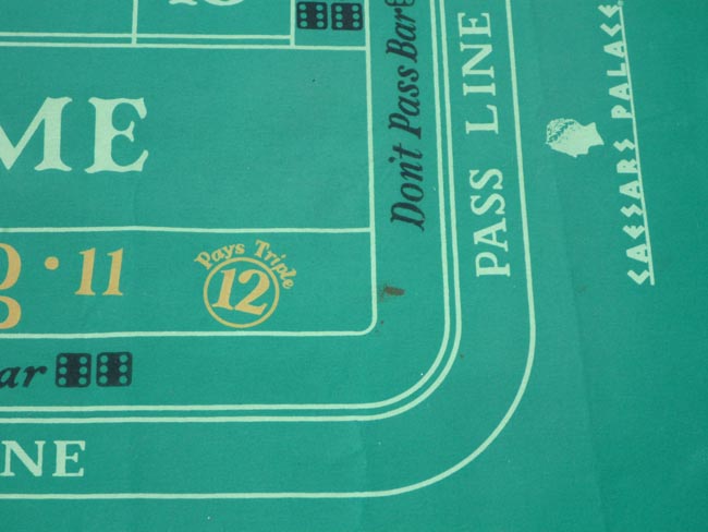  Caesars Palace Casino Las Vegas authentic Craps Layout 14' table Felt for sale 