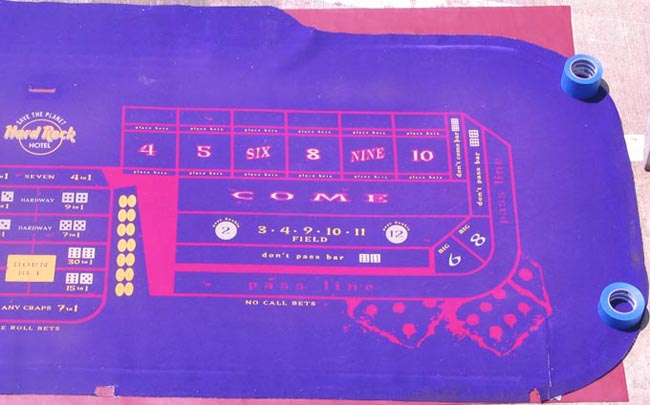 Hard Rock Cafe Casino Las Vegas authentic Craps Layout Felt for sale 