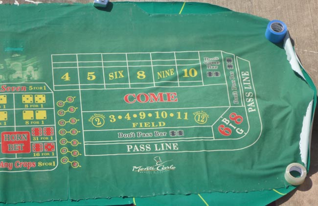  Monte Carlo Las Vegas Casino authentic Craps Layout Table Felt for sale 