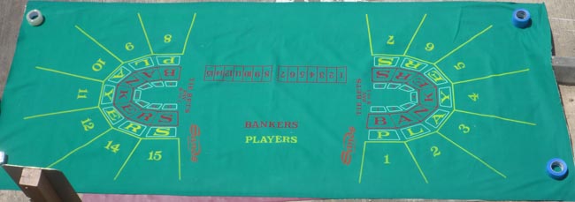  RARE Sands Casino Atlantic City authentic Baccarat Layout Felt for sale 