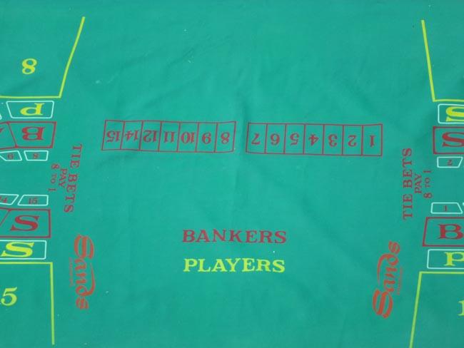 RARE Sands Casino Atlantic City authentic Baccarat Layout Felt for sale 