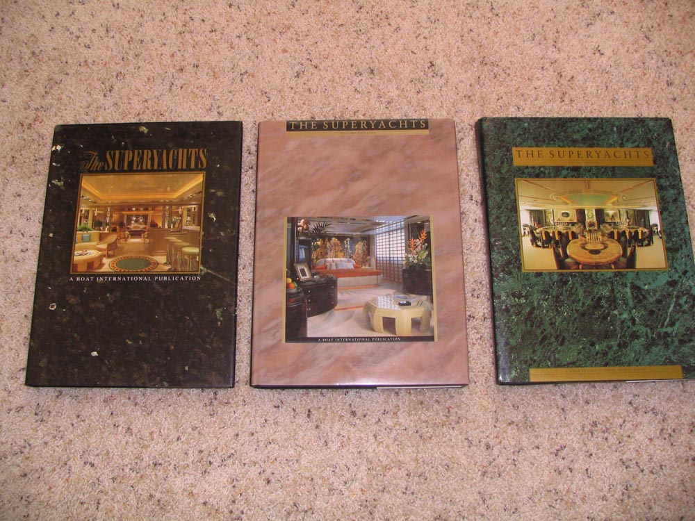  RARE COMPLETE SUPERYACHTS MEGAYACHTS BOOK COLLECTION 
