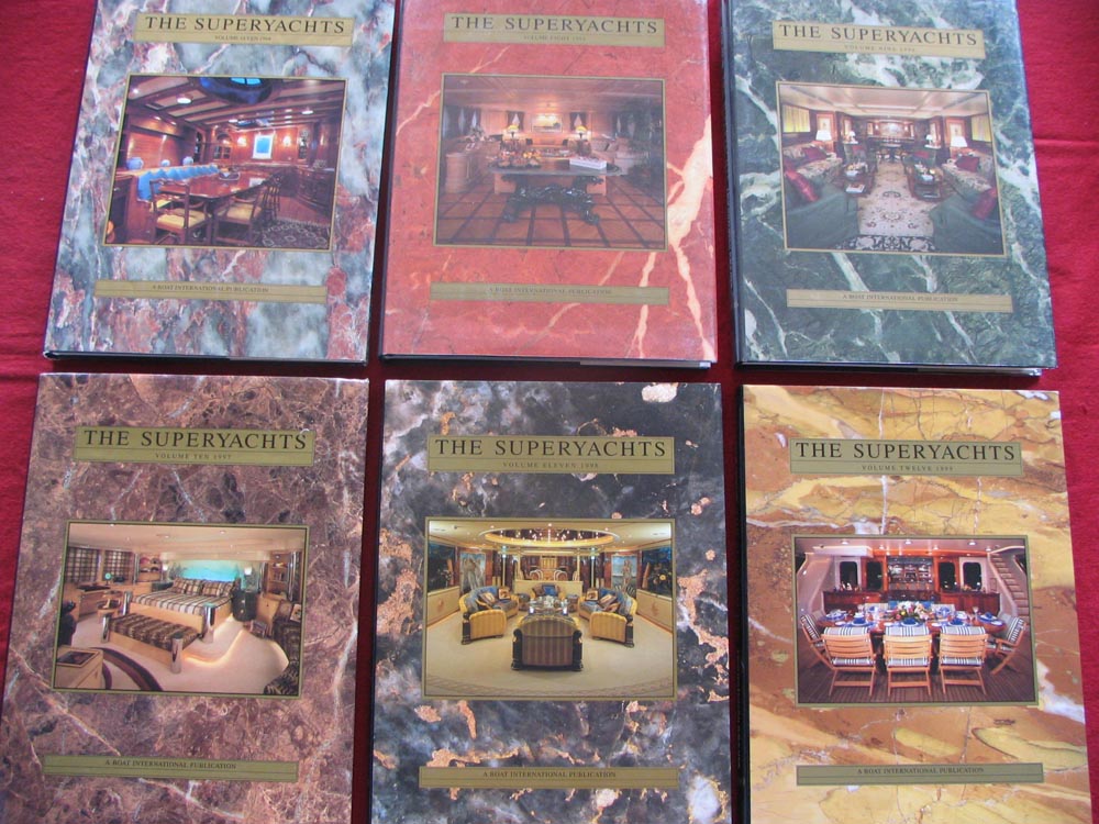  RARE COMPLETE SUPERYACHTS & MEGAYACHTS BOOK COLLECTION 