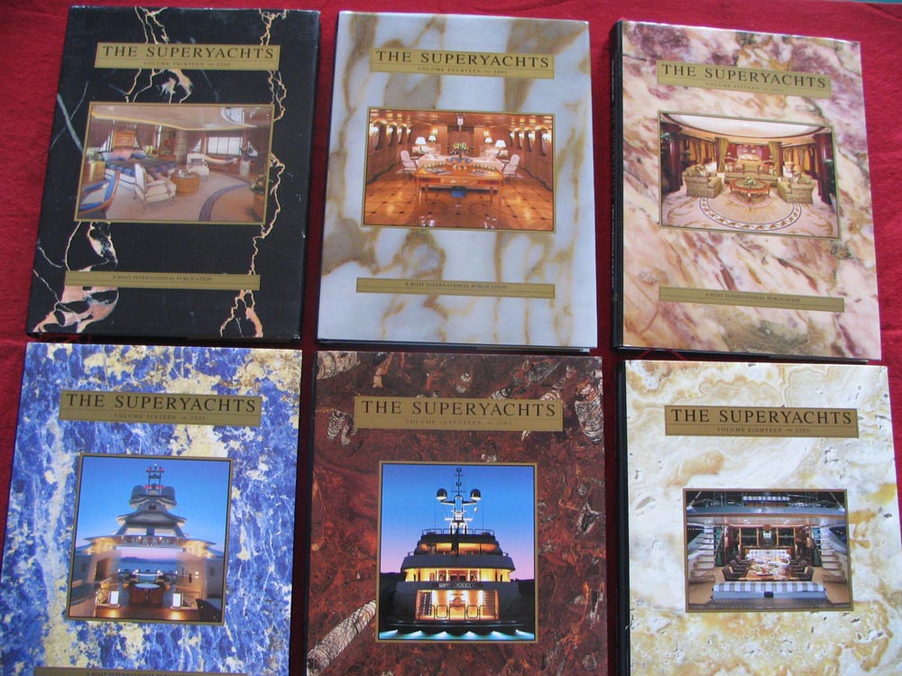  RARE COMPLETE SUPERYACHTS & MEGAYACHTS BOOK COLLECTION 